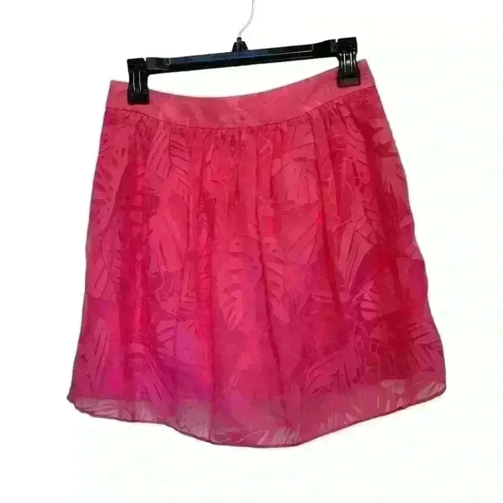 Lilly Pulitzer Womens Whitley Burnout Mini Floral Print Skirt Pink Size 2 - Picture 3 of 7